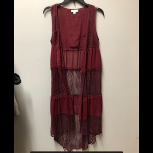 Taylor and Sage maroon duster